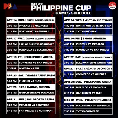 pba standing 2024 schedule philippines